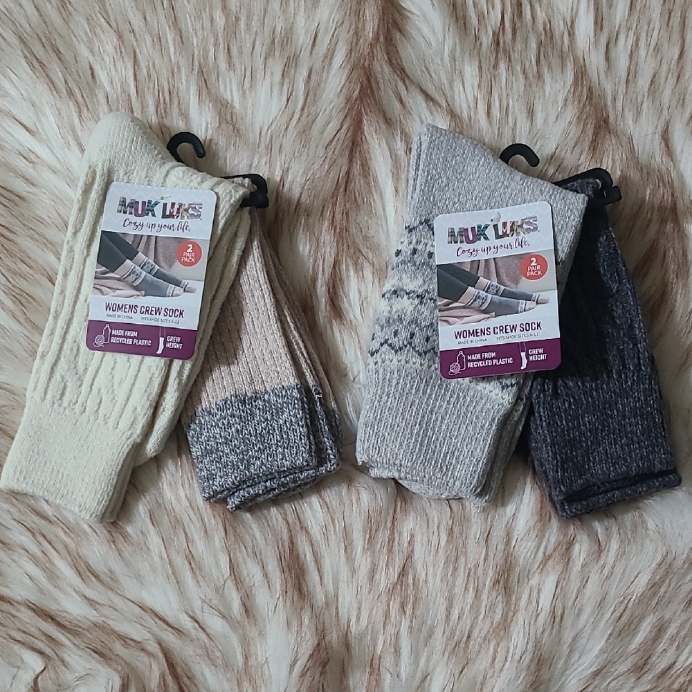 NWT Muk Luks Crew Sock Bundle